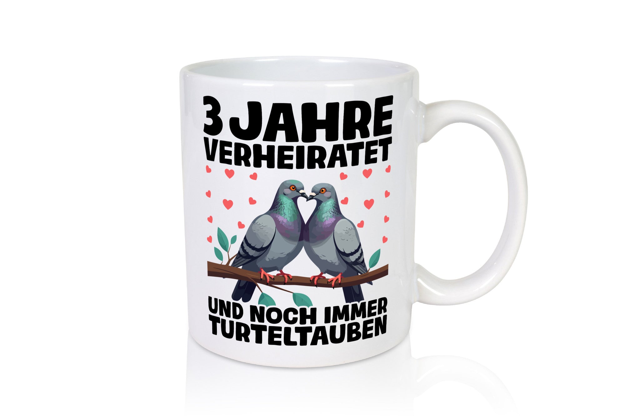 3 Jahre verheiratet | Turteltauben Ehe Ehepaar Humor Geschenkidee Tasse