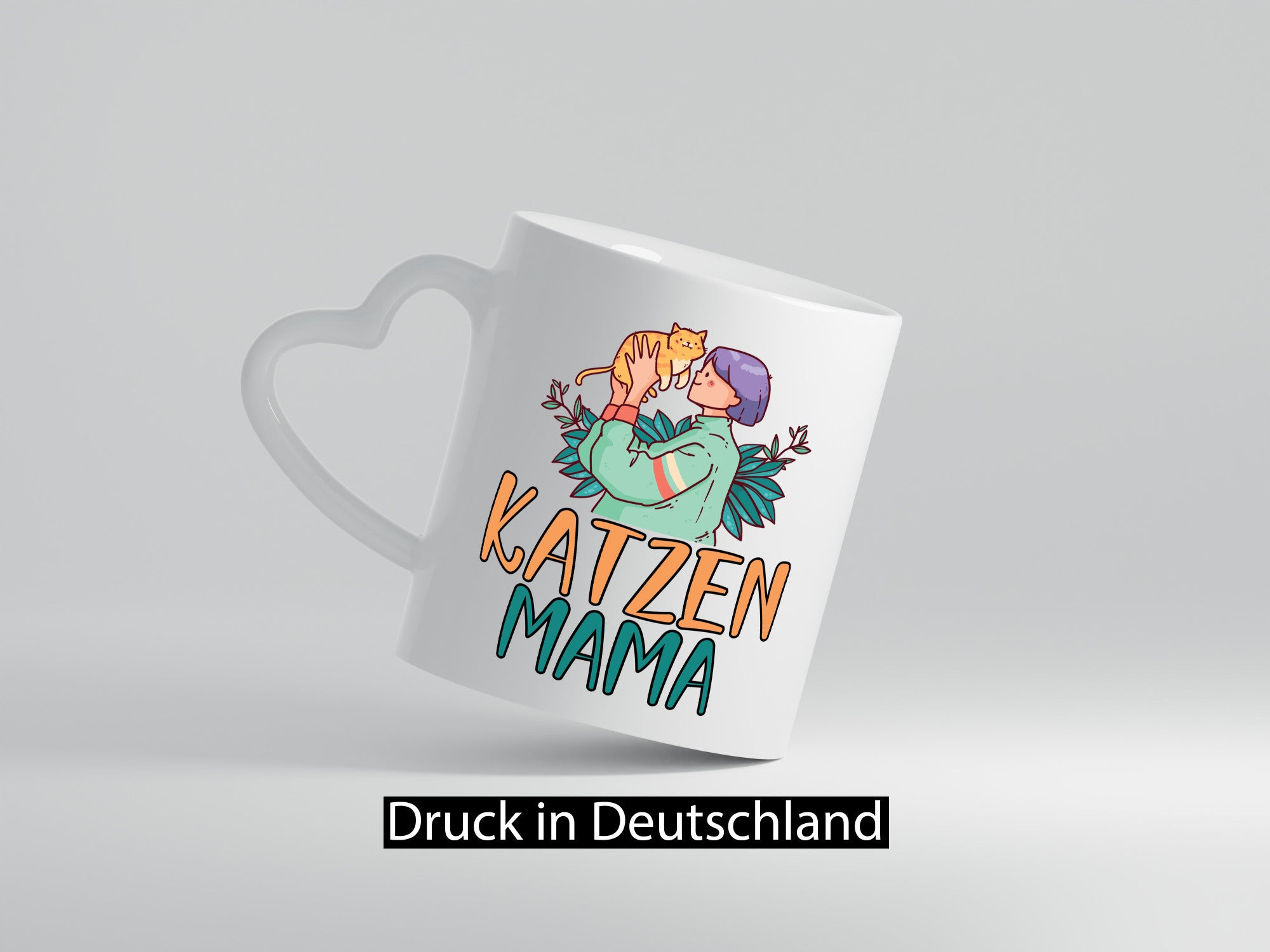 Katzenmama | Katze Mensch Pflanze lustig Familie Geschenkidee Geschenk Tasse