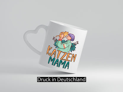Katzenmama | Katze Mensch Pflanze lustig Familie Geschenkidee Geschenk Tasse