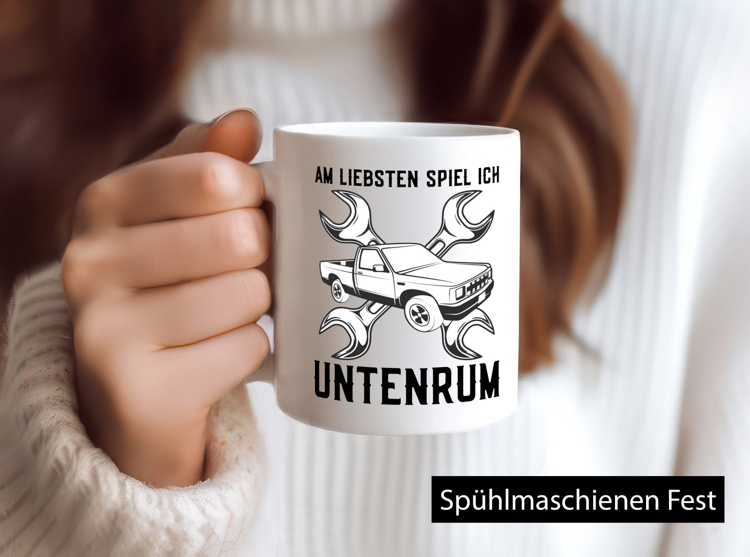 Spiele am liebsten untenrum | Werkstatt Mechaniker Tunen lustiger Spruch