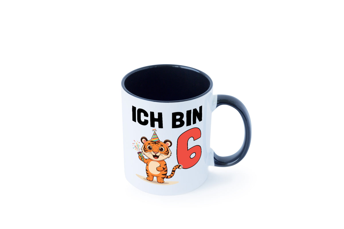 6. Geburtstag | 6 Jahre Tiger lustiger Spruch Geschenk Geschenkidee Tasse