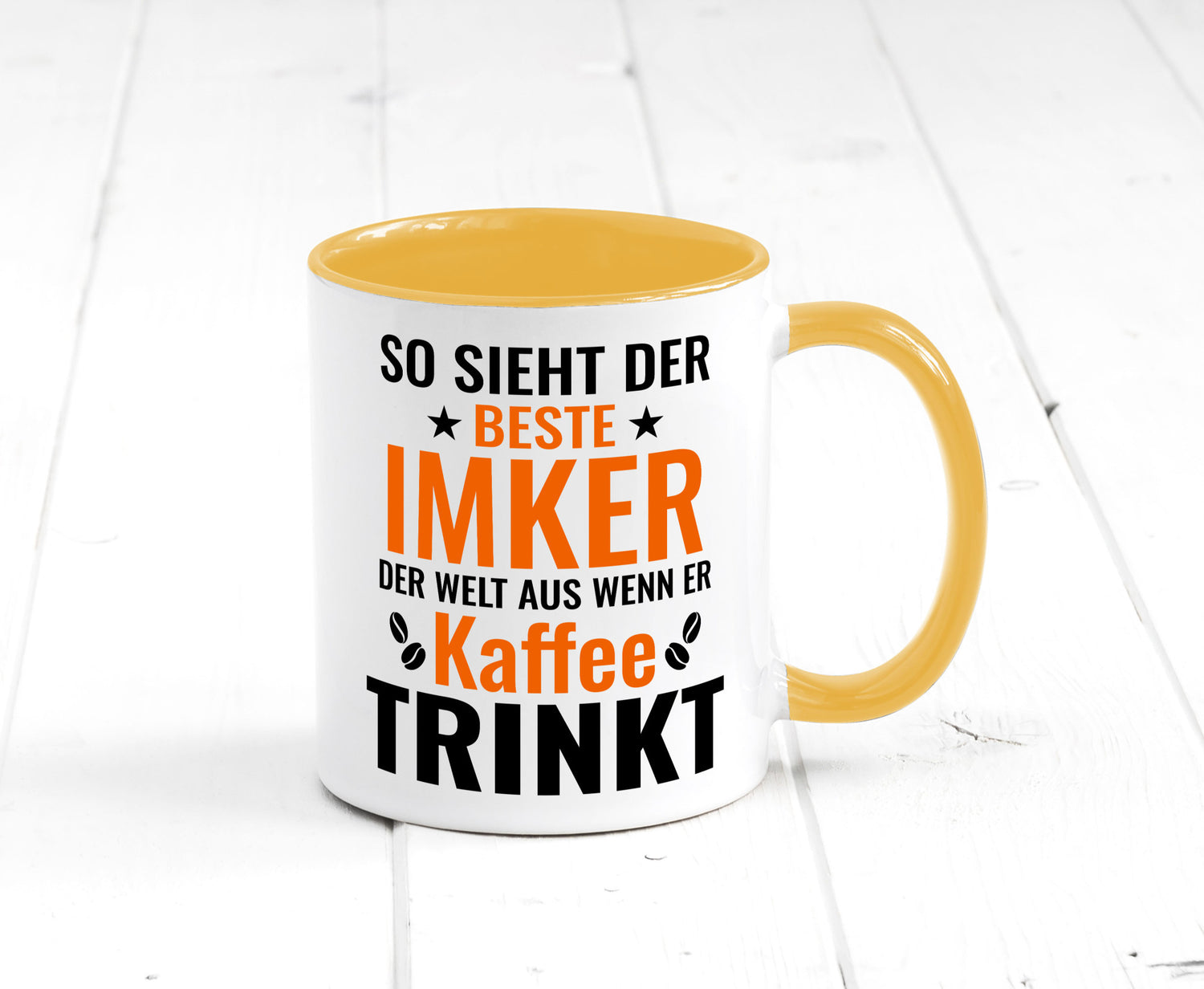 Kaffee trinkt: Imker | Imkerei lustiger Spruch Geschenk Humor Geschenkidee Tasse