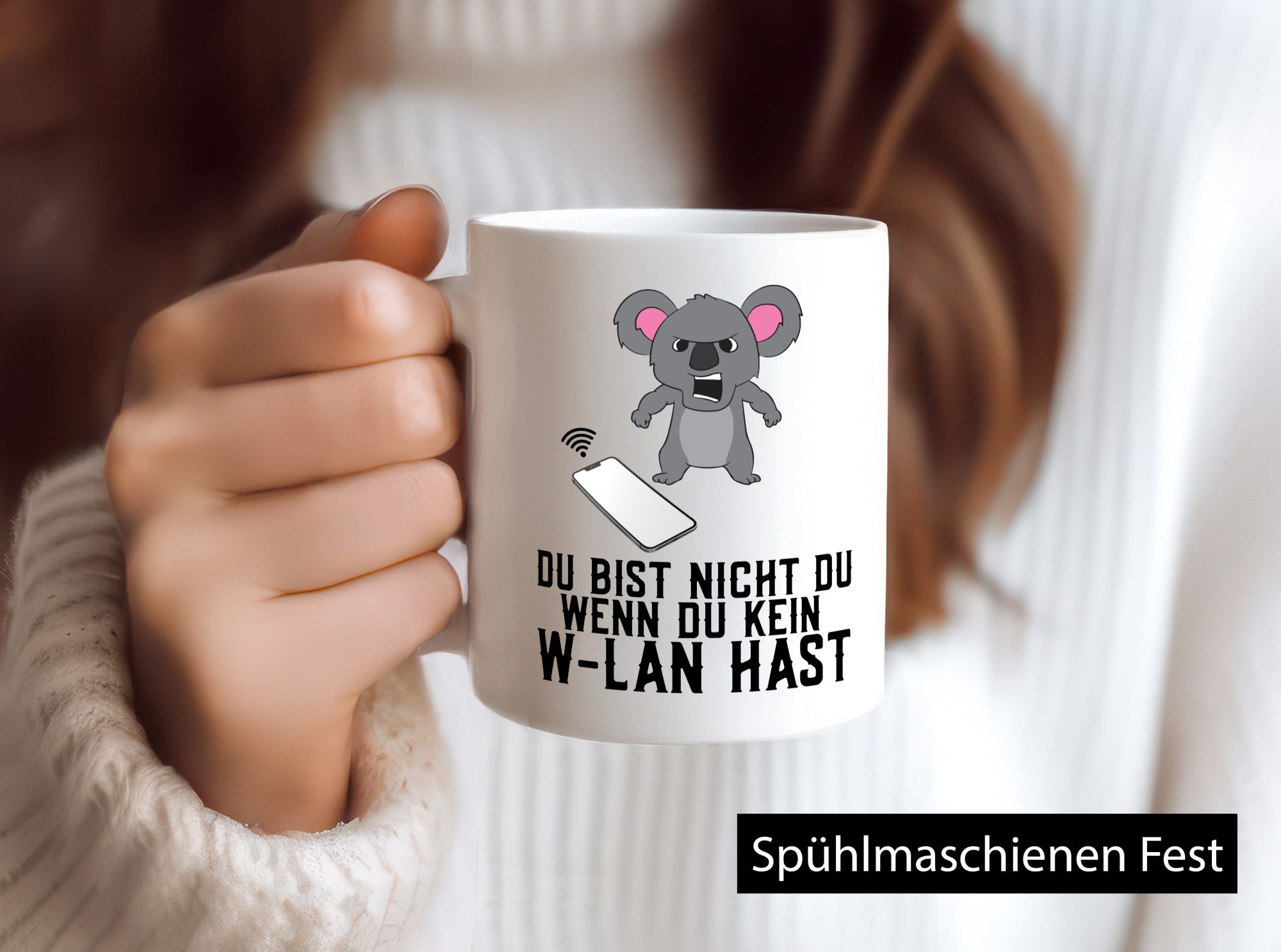 Du bist nicht | wütender Bär WLAN Computer Nerd Geschenkidee Humor Tasse