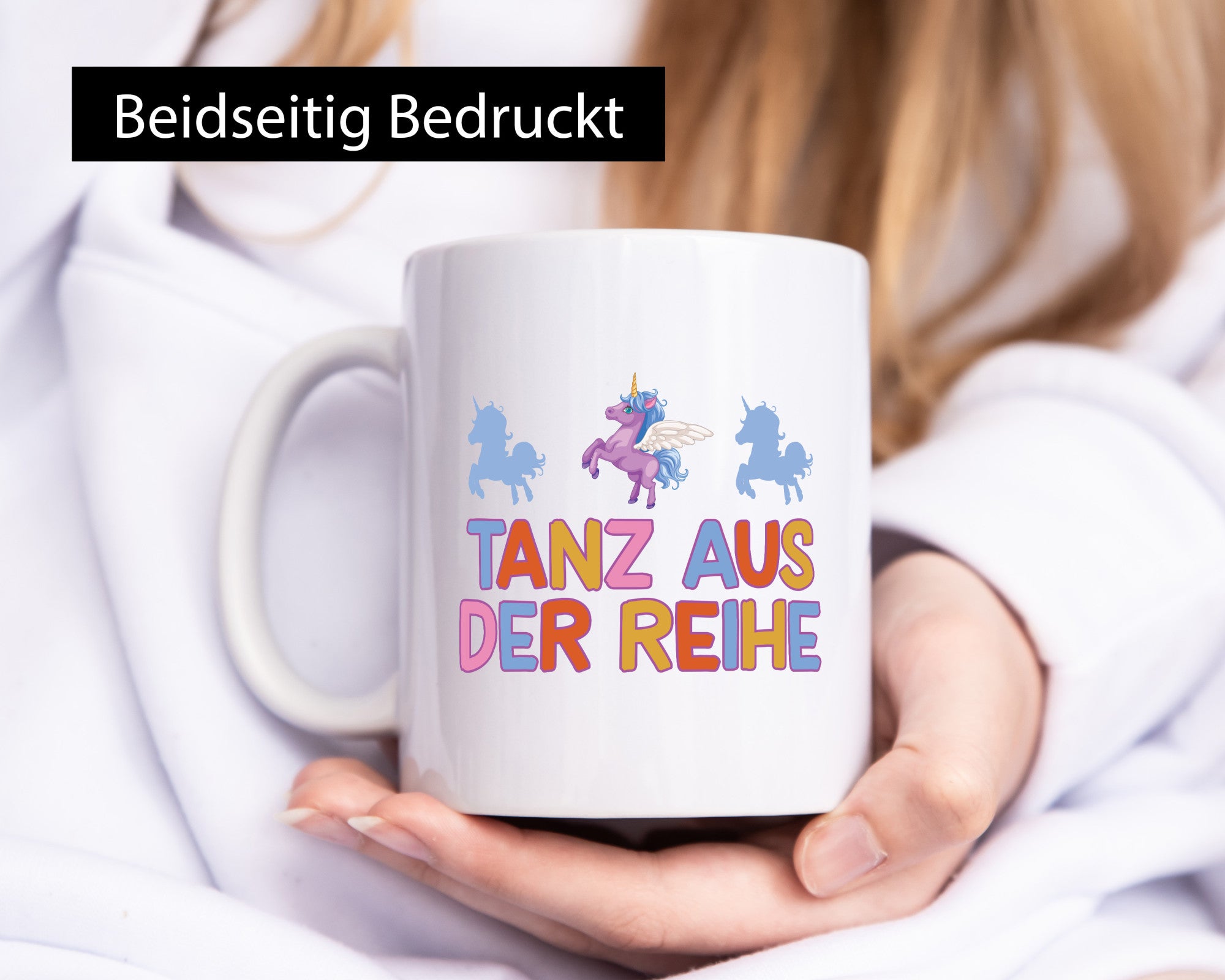 Tanz aus der Reihe | Einhörner Geschenk Humor Geschenkidee lustiger Spruch Tasse