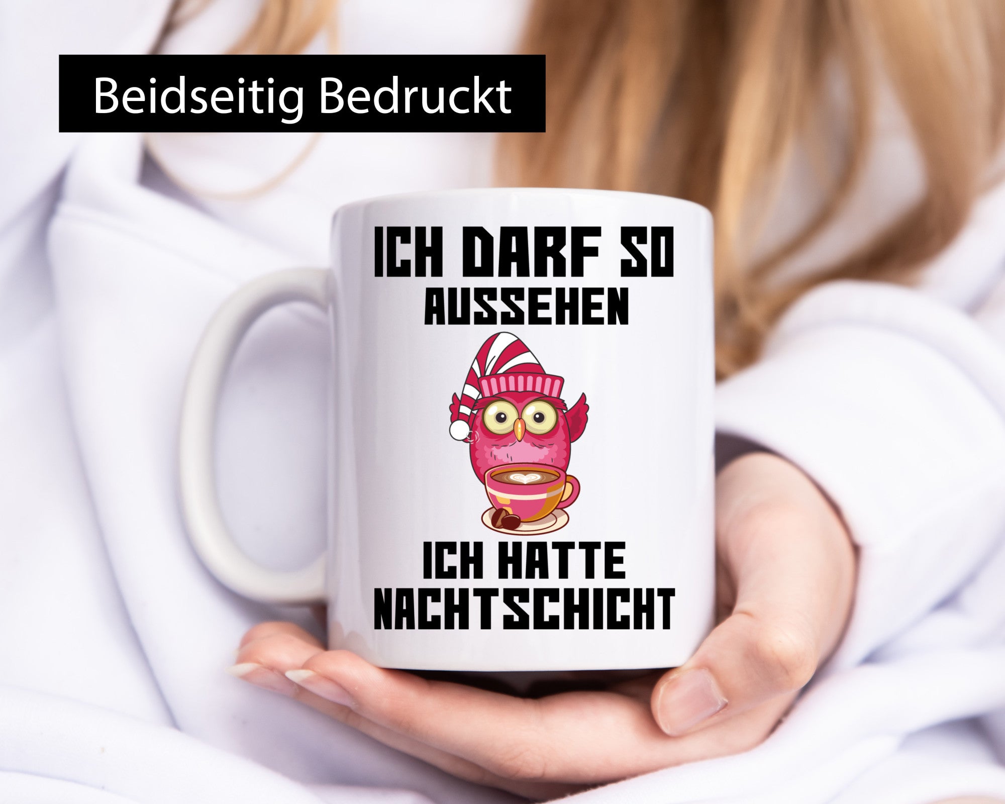 Nachtschicht Eule | Spruch Arbeit müde Nachtjob Geschenkidee Kollegen Büro