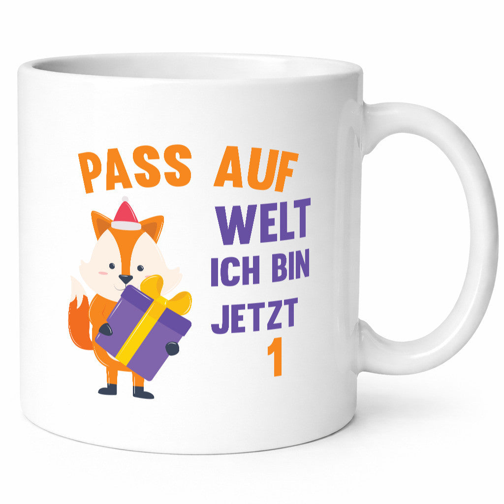 Pass auf Welt ich bin jetzt 1 | Baby Geburtstag lustiger Spruch Geschenk