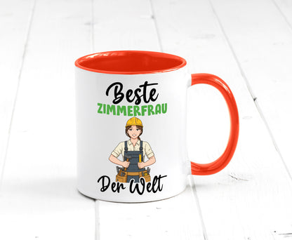 Beste Zimmerfrau| Holzbau | Handwerkerin v2 Geschenk Humor Geschenkidee
