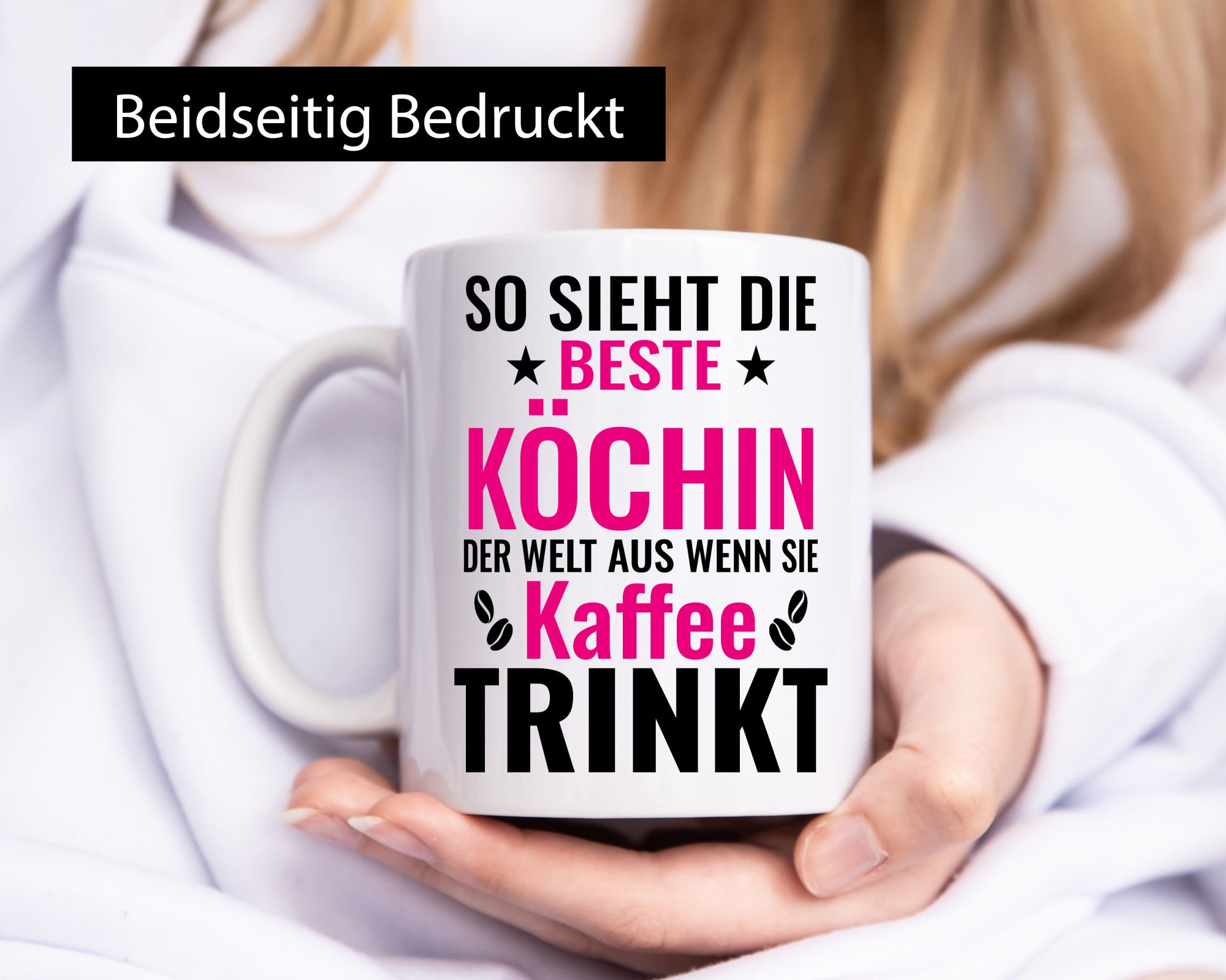 Kaffee trinkt: Köchin | Chefköchin Chefkoch Humor Arbeit Kollegen Büro