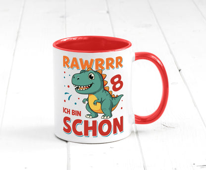 8. Geburtstag | 8 Jahre Raw ich bin schon T-Rex Geschenk Geschenkidee lustiger