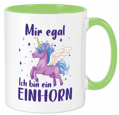 Mir egal, ich bin ein Einhorn | lustig Humor Geschenkidee Geschenk Tasse