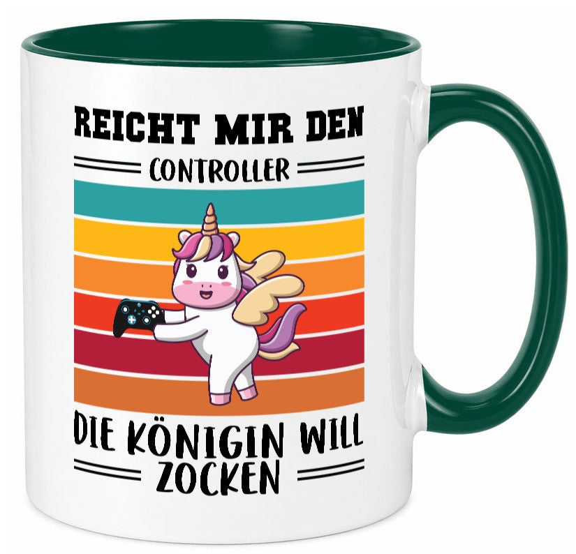 Die königin will Zocken | Gamerin Zockering Gaming lustiger Spruch Geschenk Tasse