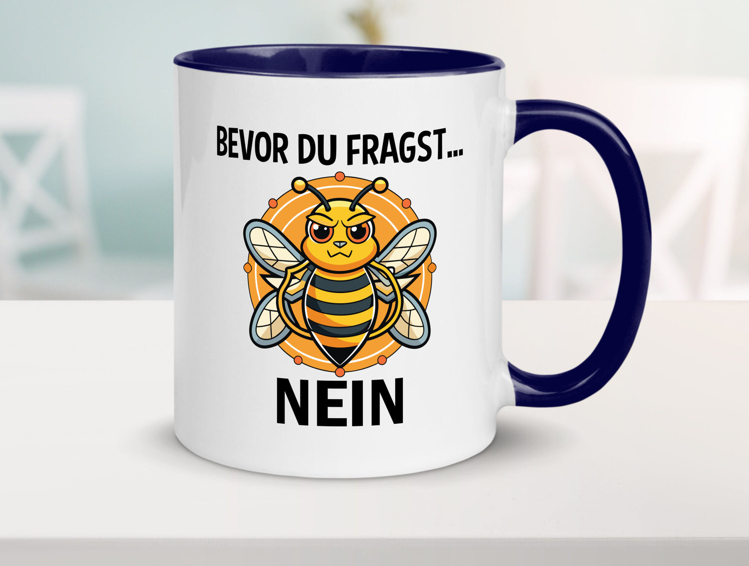Bevor du fragst... Nein | Hummeln v2 lustig Humor Geschenkidee Geschenk Tasse
