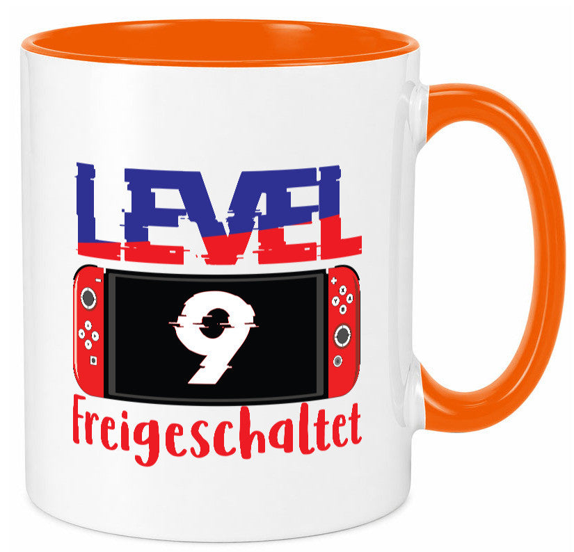 Level 9 Freigeschaltet | 9. Geburtstag Zocker Gamer Humor Geschenkidee Tasse
