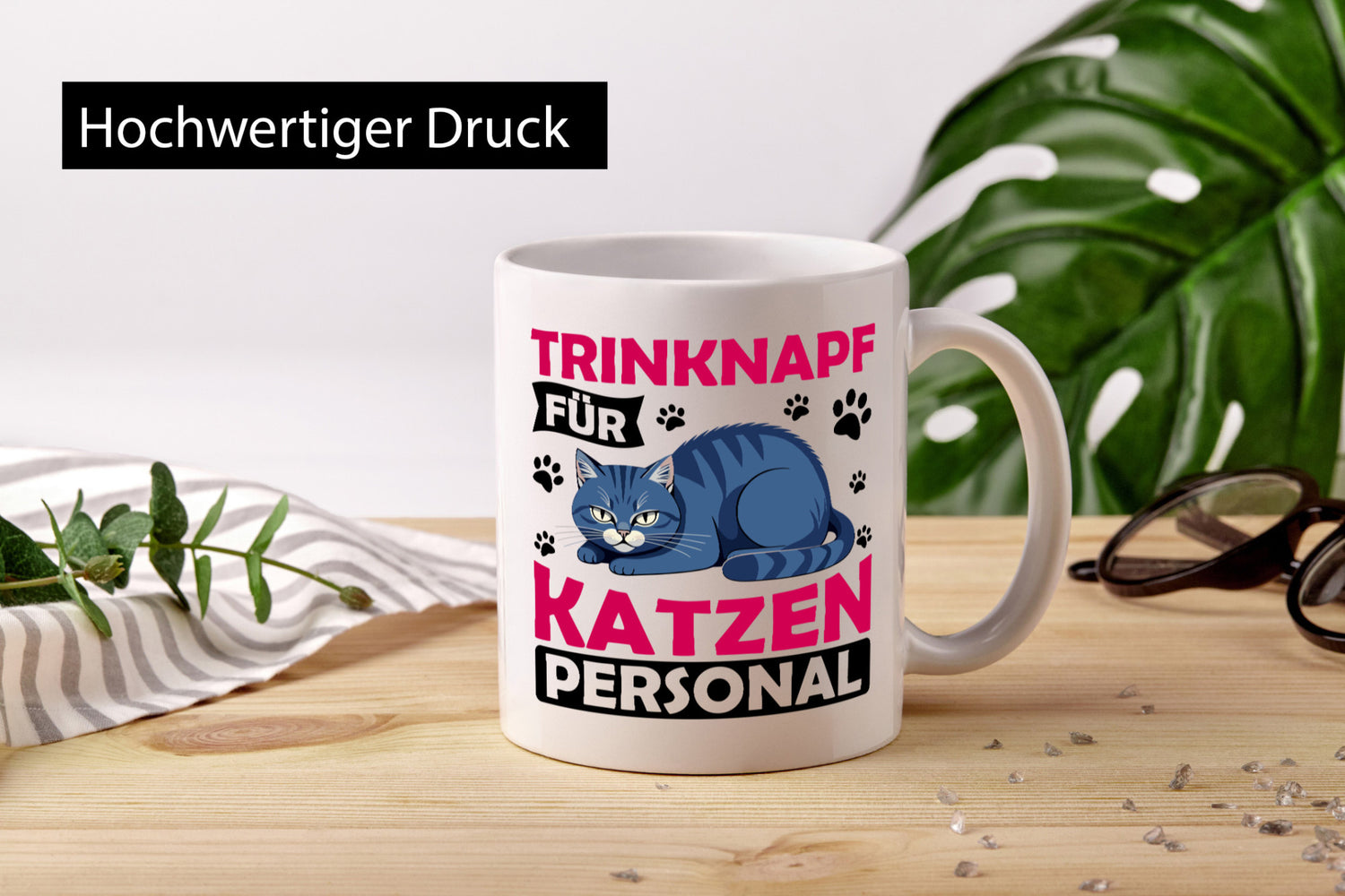 Katzen Personal | Katzenbesitzer Tasse Katze Humor vl10 lustig Tierliebhaber