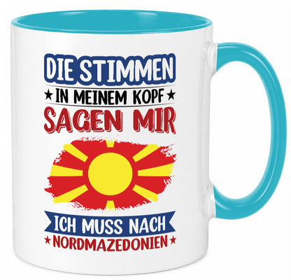 Nordmazedonien | Urlaub Stimmen in meinem Kopf Geschenk Humor Geschenkidee