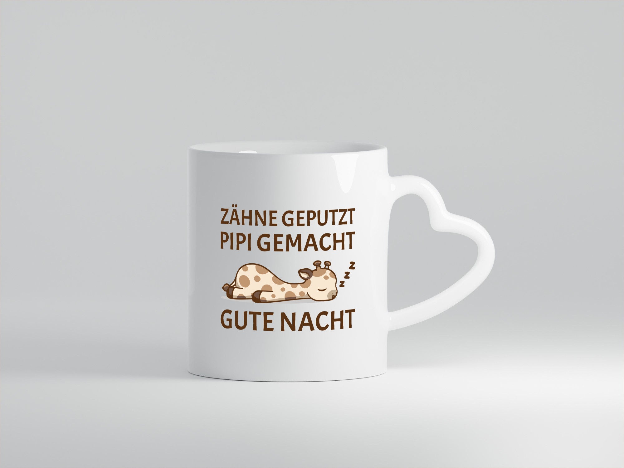 Zähne geputzt, Pipi gemacht, gute Nacht | Giraffe lustiger Spruch Geschenk