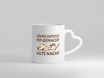 Zähne geputzt, Pipi gemacht, gute Nacht | Giraffe lustiger Spruch Geschenk