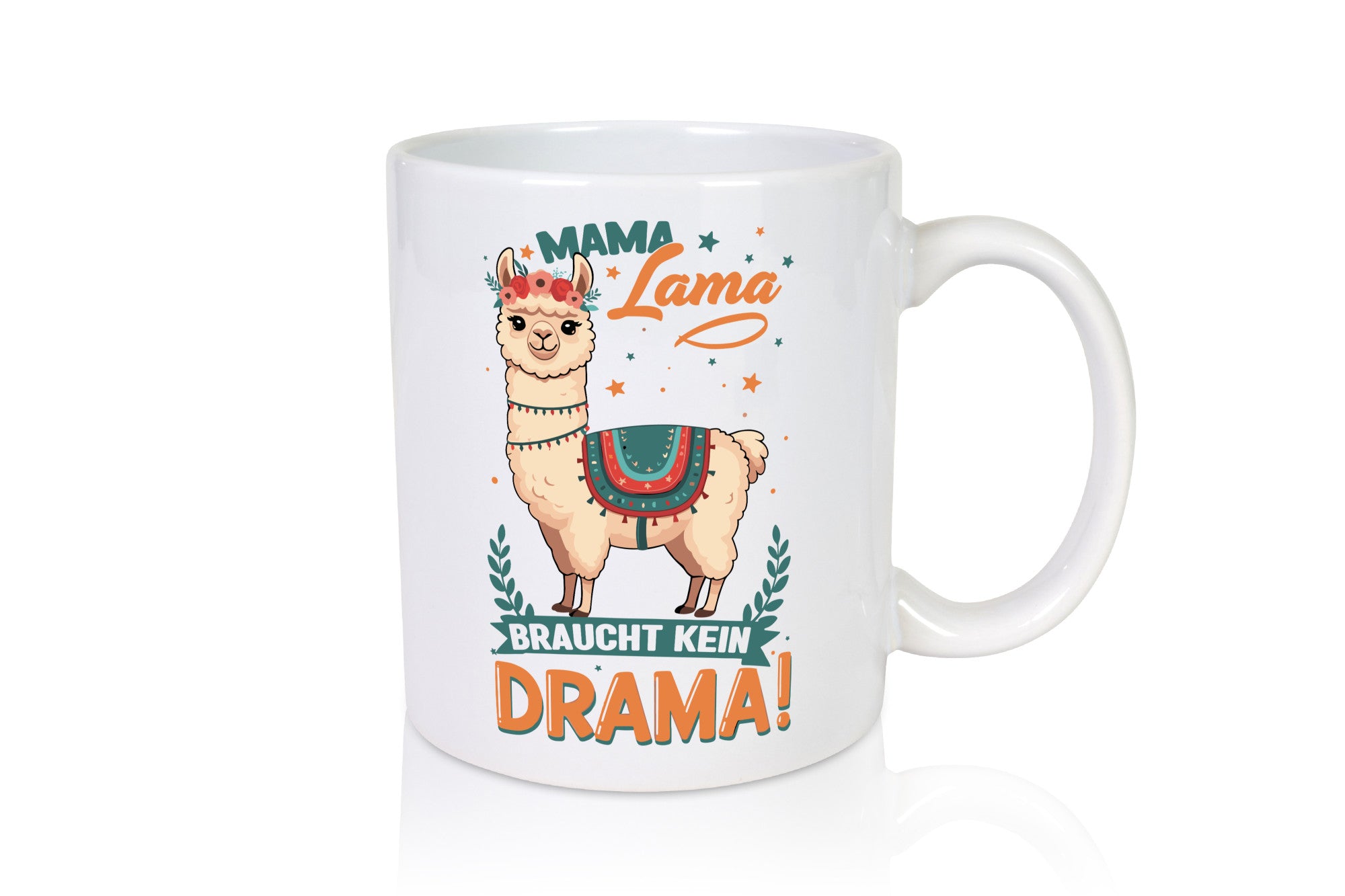 Mama Lama braucht kein Drama | Muttertag Humor Familie Geschenkidee Tasse