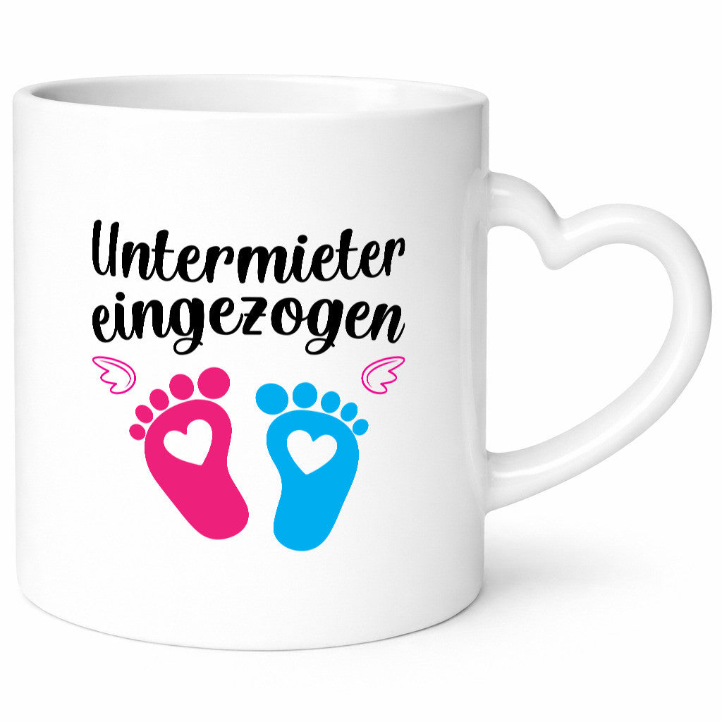 Untermieter eingezogen | Babyfüsschen Humor Geschenkidee Tasse