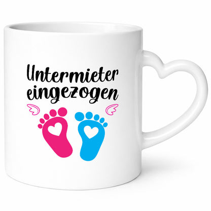 Untermieter eingezogen | Babyfüsschen Humor Geschenkidee Tasse