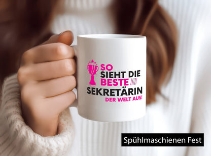 Weltbeste Sekretärin | Lustiger Büro Spruch Geschenk Arbeit Kollegen Tasse