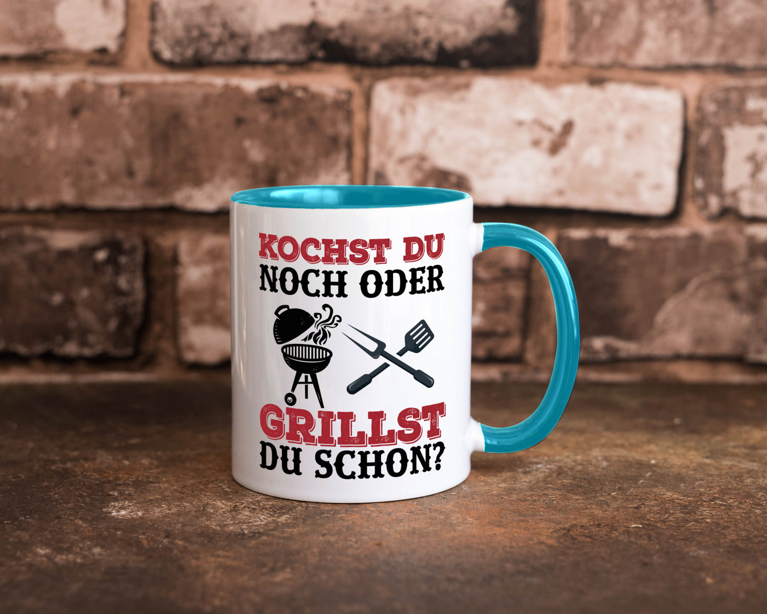 Grillst du schon? | Spruch Tasse Grillen Männer Geschenkidee Humor