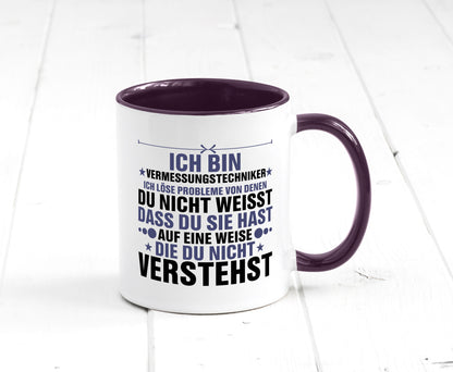Löse Probleme: Vermessungstechniker | Techniker Humor Geschenkidee Tasse