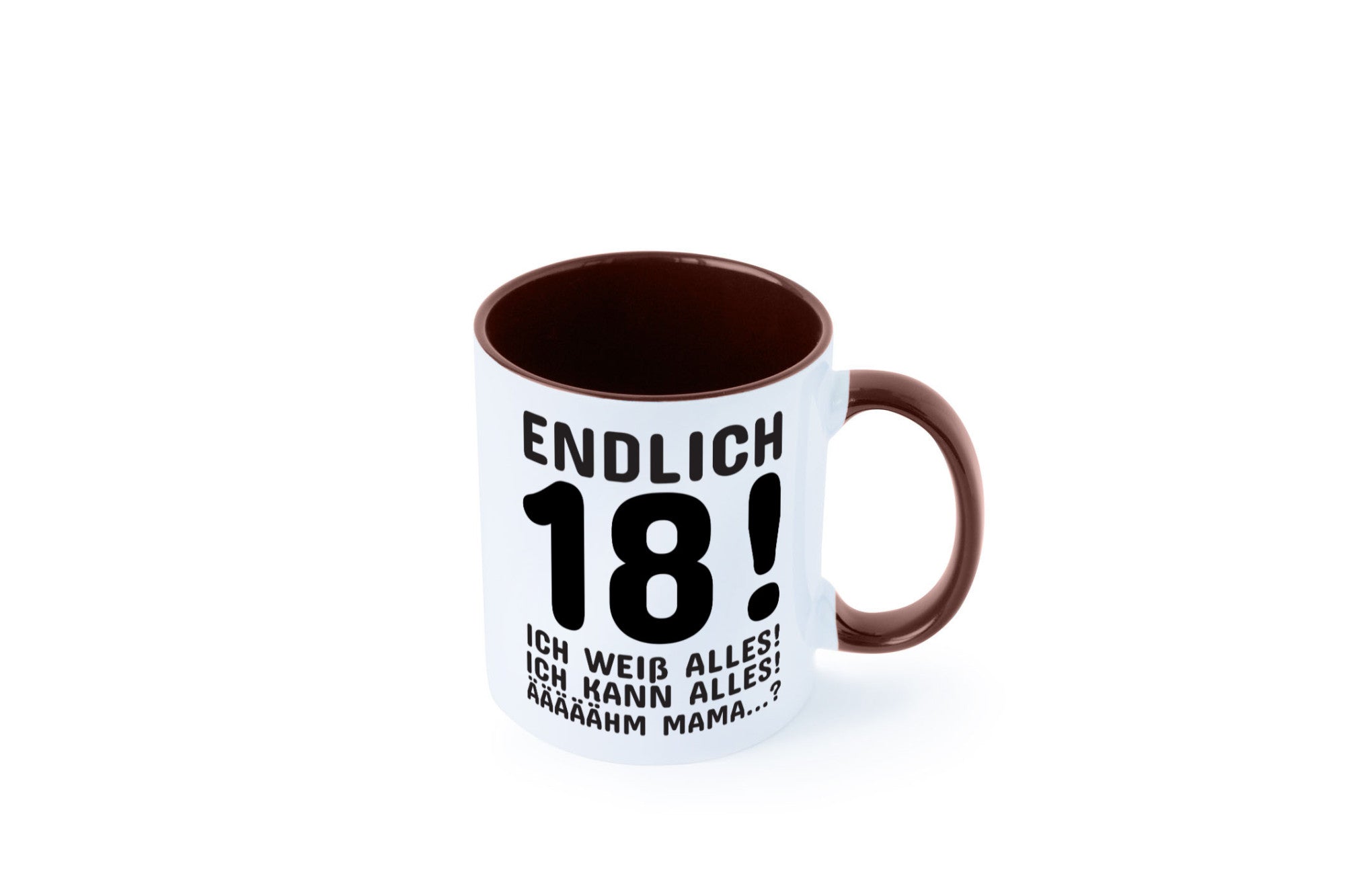 Endlich 18 | Geburtstag Tasse volljährig Erwachsen lustig Geschenkidee Geschenk