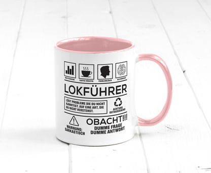 Achtung Probleme Lokführer | Zug Beruf lustiger Spruch Geschenk Arbeit Kollegen