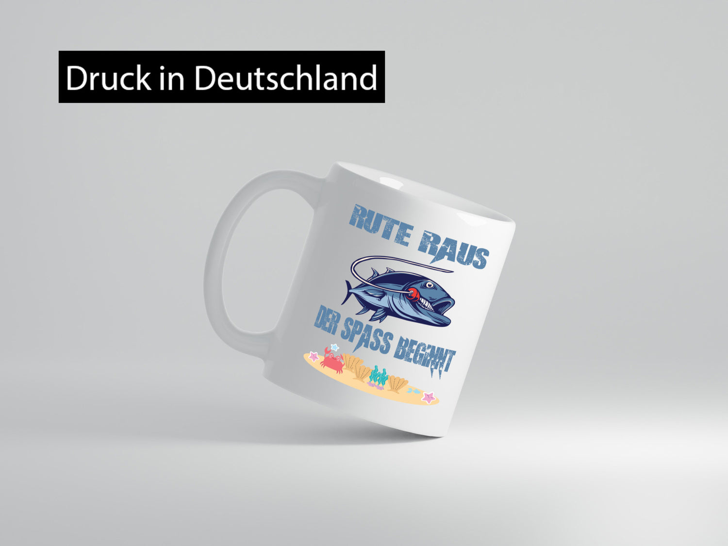Rute raus der spass beginnt | angeln Angler Humor Geschenkidee Tasse