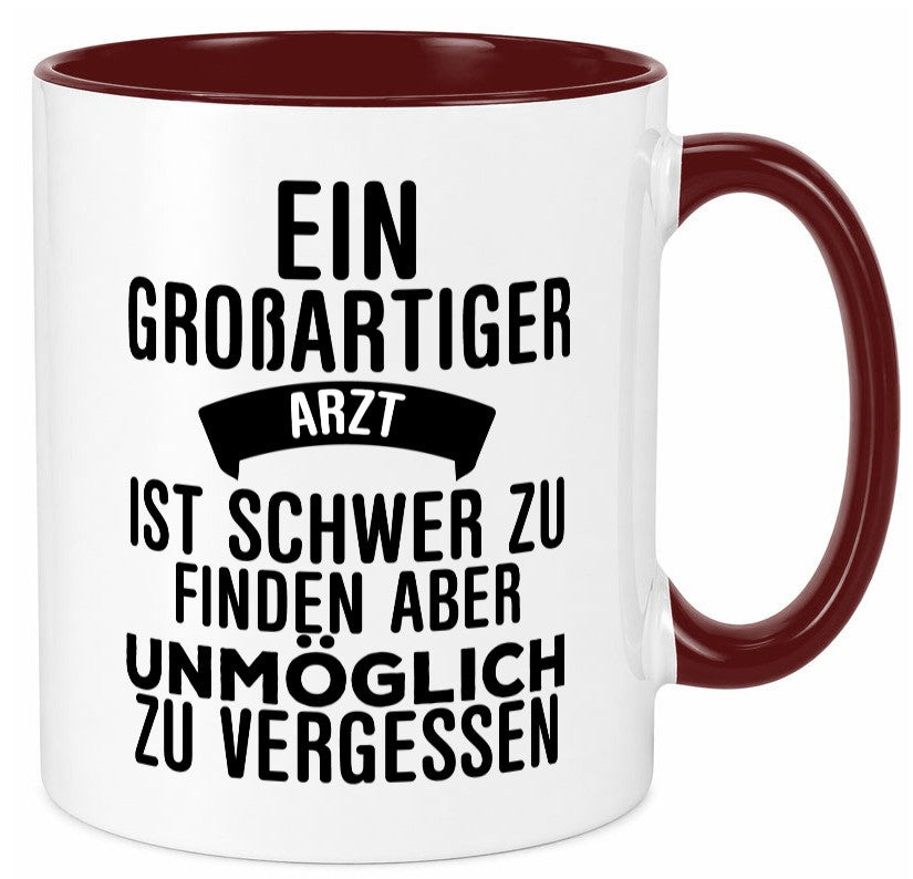 Großartiger Arzt | Dankeschön Tasse schöner Spruch Humor Geschenkidee
