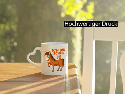 12. Geburtstag | Ich bin schon 12 Pferde Pony Geschenkidee Humor Tasse