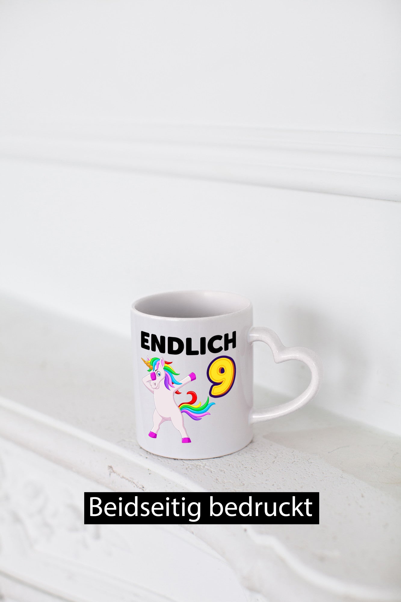 9. Geburtstag | endlich 9 Jahre Einhorn Mädchen Geschenkidee Humor Tasse