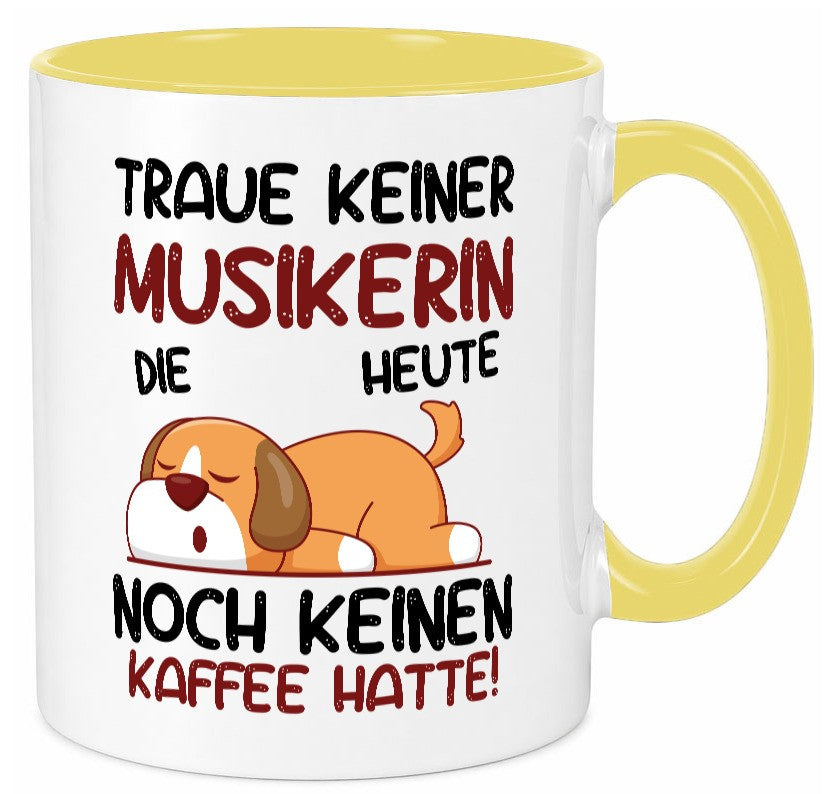 Traue keiner Musikerin | Musik Musikantin lustiger Spruch Geschenk Humor Tasse