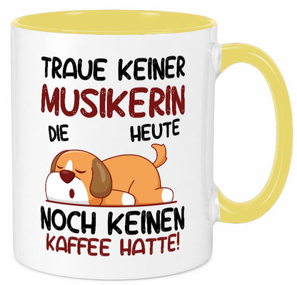 Traue keiner Musikerin | Musik Musikantin lustiger Spruch Geschenk Humor Tasse