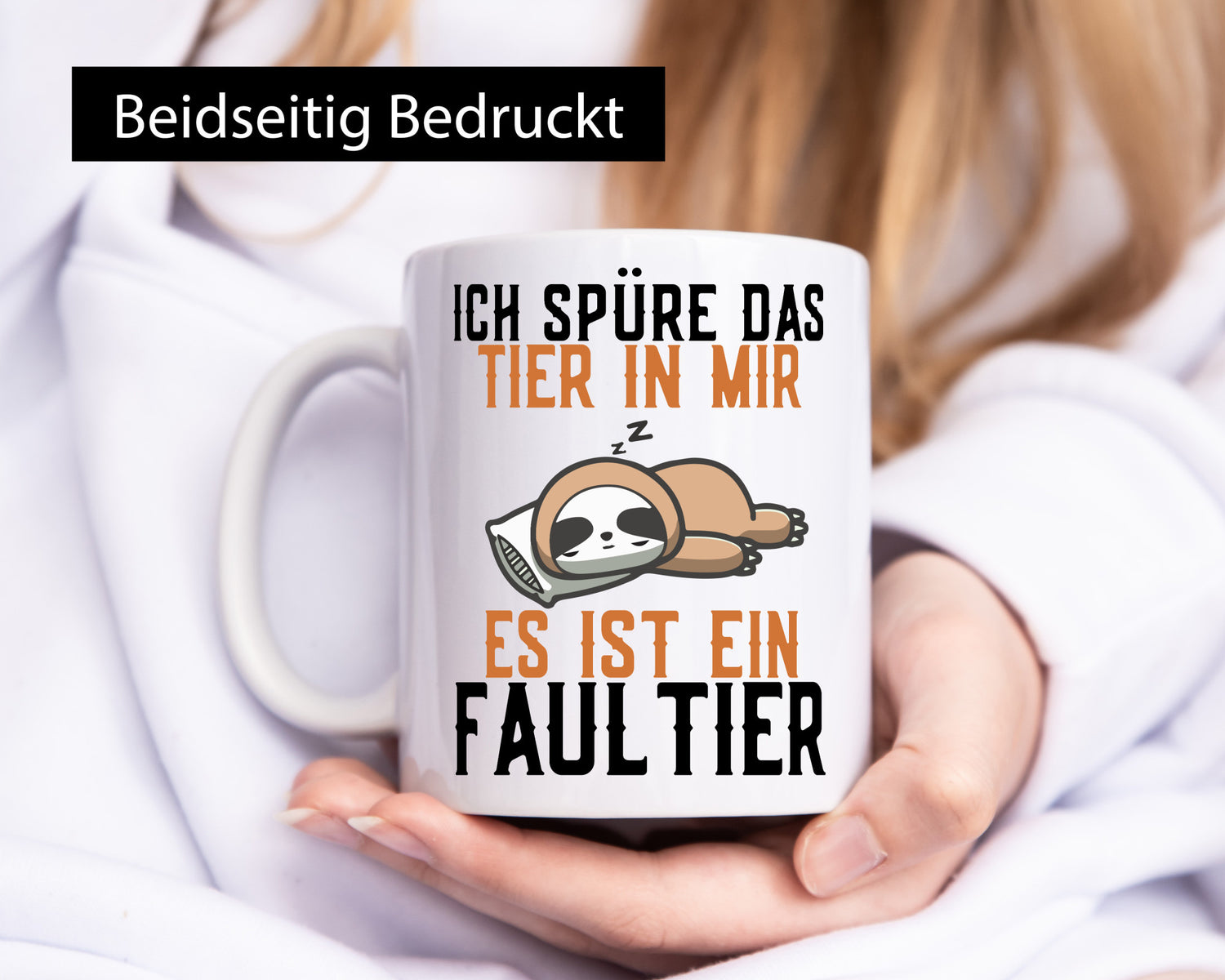 Das Tier in mir | müdes Faultier Faulpelz Schlafmütze Geschenk Tierliebhaber