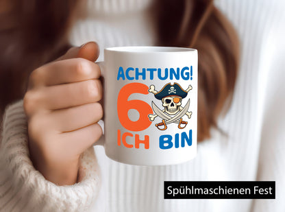 6. Geburtstag | 6 Jahre Pirat Geschenkidee Humor Tasse