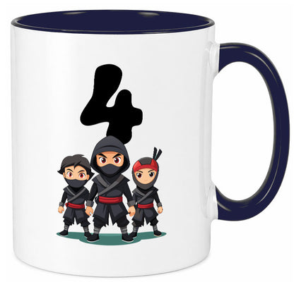 4. Geburtstag | 4 Jahre Ninja lustig Geschenkidee Geschenk Tasse