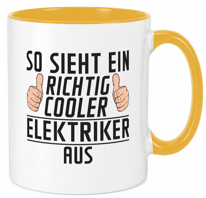 Richtig Cooler Elektriker | Elektronik Elektrotechnik Geschenk Humor Tasse