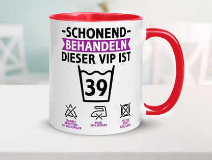 39 Geburtstag | schonend behandeln Jahre v2 lustiger Spruch Geschenk