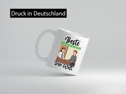 Beste Hotelfachfrau | Hotel v2 lustiger Spruch Geschenk Humor Geschenkidee Tasse