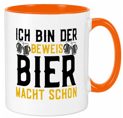 Beweis Bier macht schön | Biertrinker Party Pils Geschenk Humor Geschenkidee Tasse