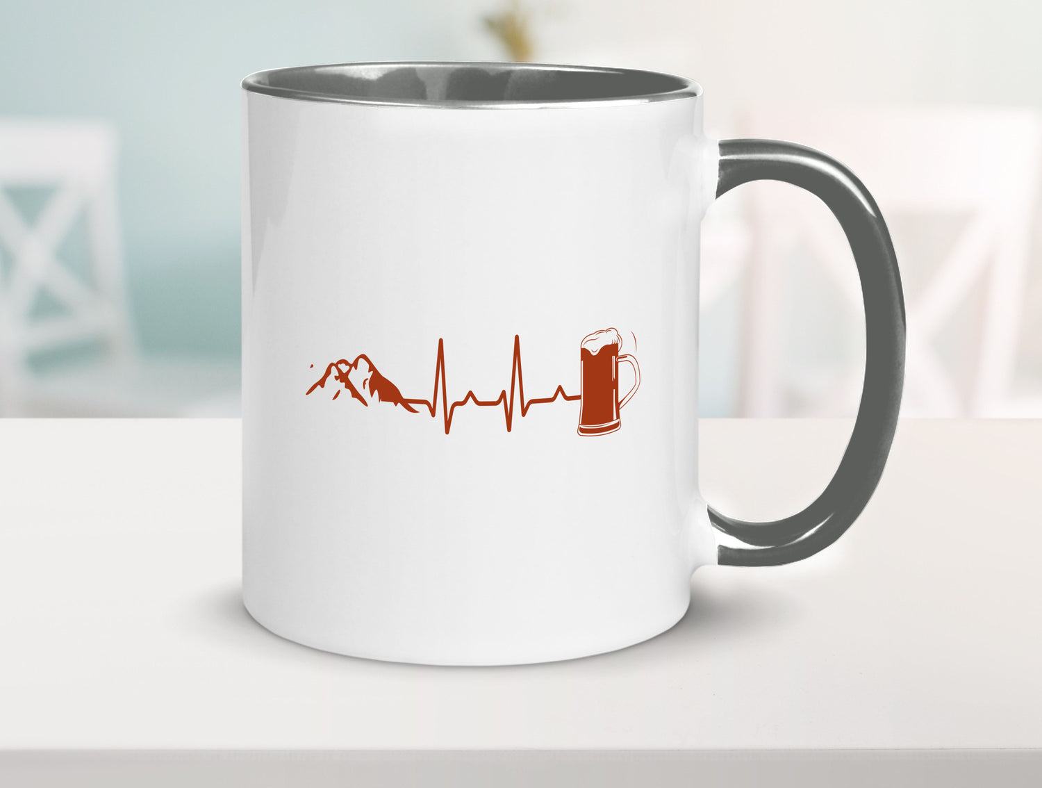 Berge und Bier | Wandern Wanderer Biertrinken Geschenkidee Humor Tasse