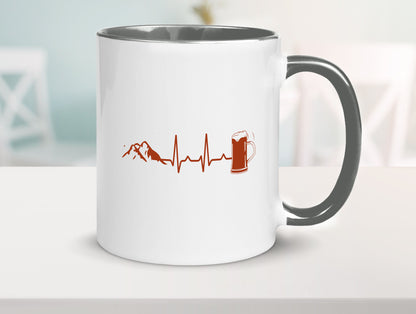 Berge und Bier | Wandern Wanderer Biertrinken Geschenkidee Humor Tasse
