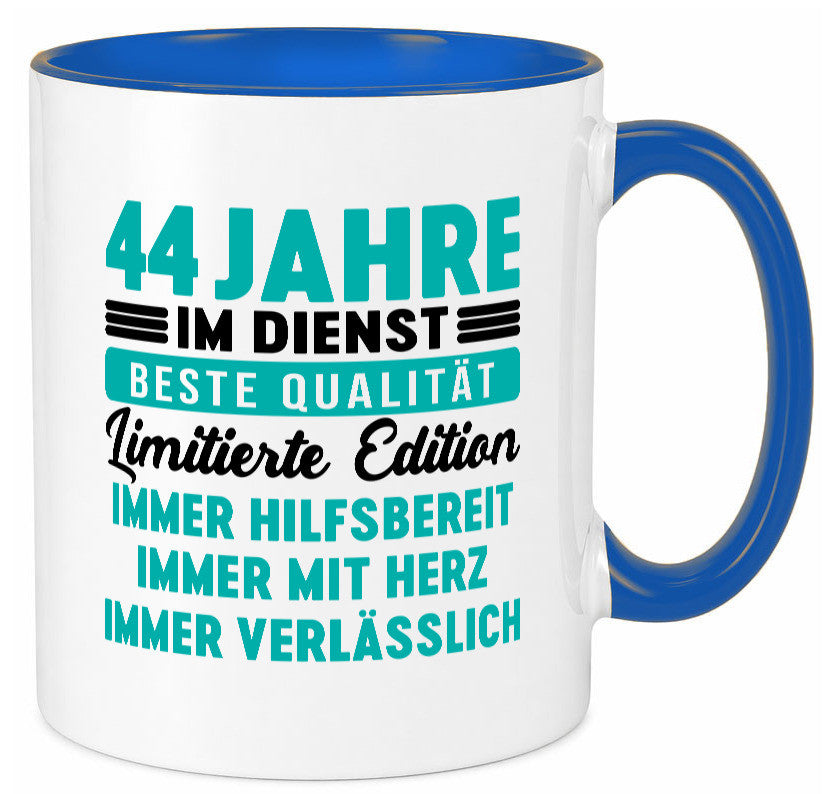 44 Jahre im Dienst | Jubiläum Arbeit v5 lustig Kollegen Büro Geschenk Tasse