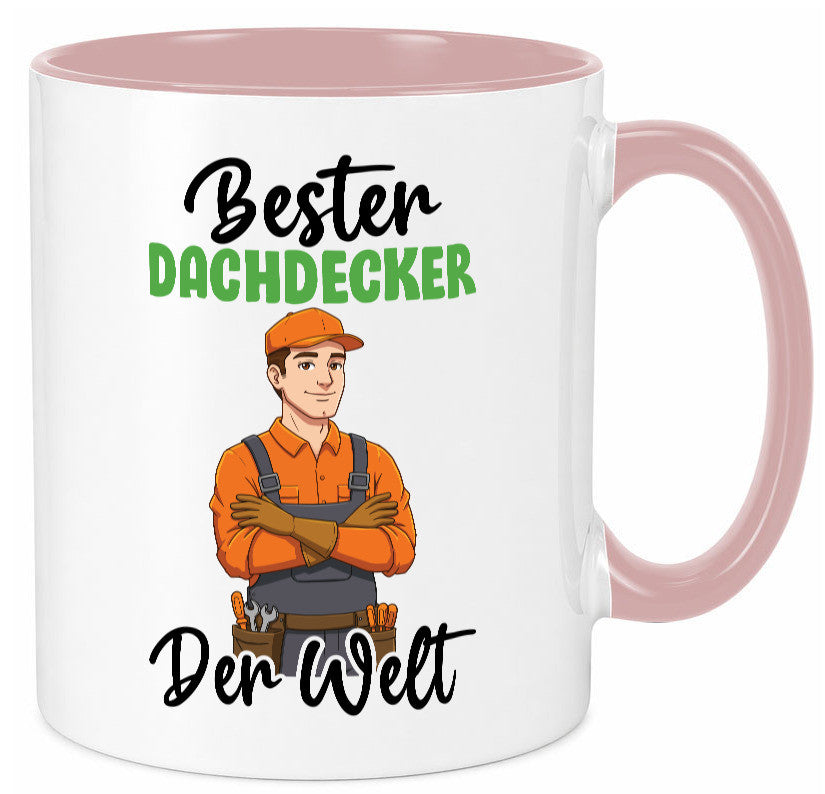 Bester Dachdecker | Dachbau Hausbau v2 lustiger Spruch Geschenk Humor Tasse