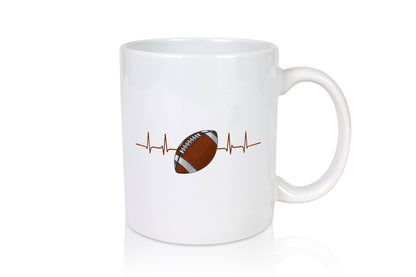 American Football Herzschlag | Footballer Superbowl Humor Geschenkidee Tasse