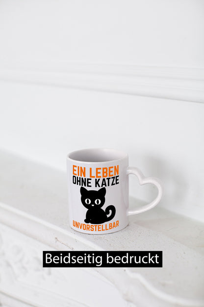 Ein Leben ohne Katze unvorstellbar | Tierliebe Comic Geschenkidee Tierliebhaber