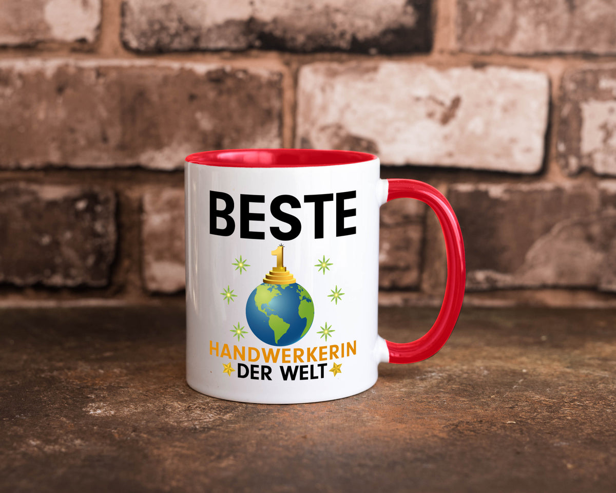 Welt Beste Handwerkerin | Handwerkerinnen lustiger Spruch Geschenk Humor Tasse