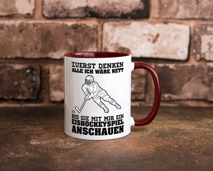 Eishockeyspiel | Eishockeyfan Tasse Eishockeyspieler Humor Geschenkidee